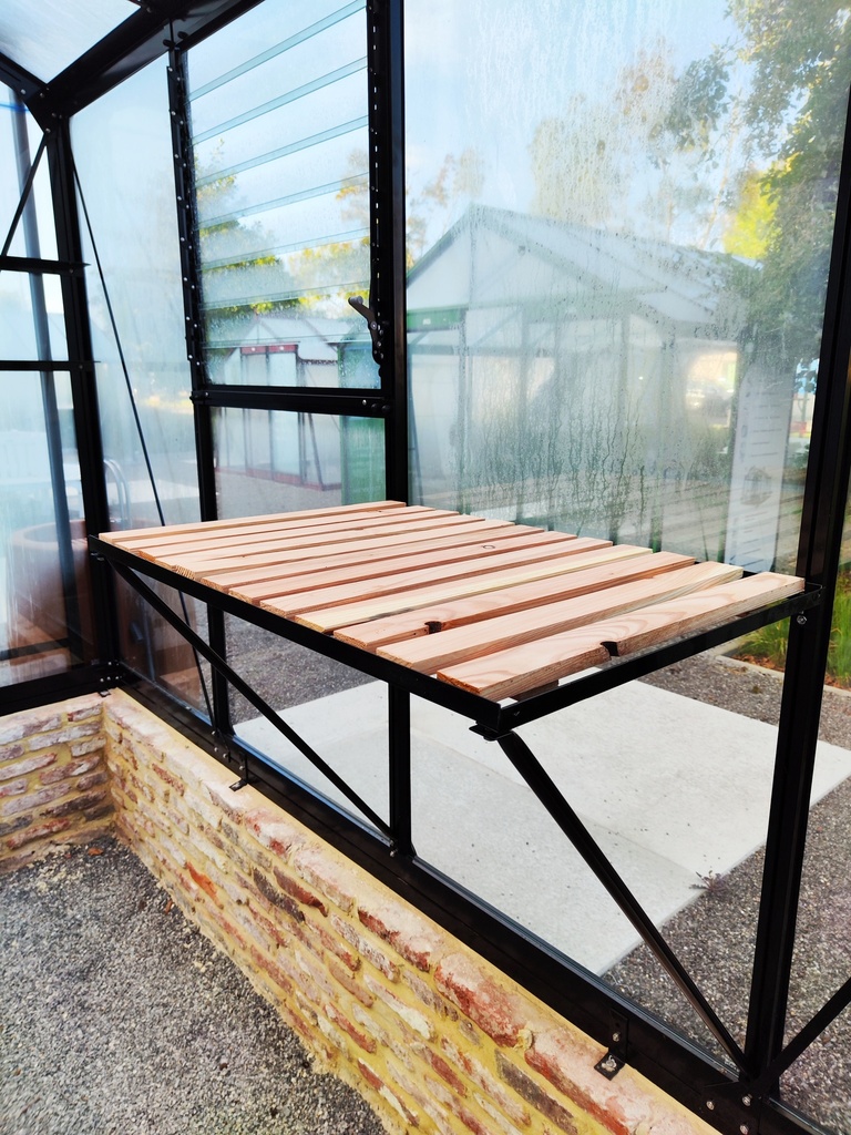 Arbeitstisch in Fensterbreite 71,5 cm x 52 cm mit Holzeinlage - RAL