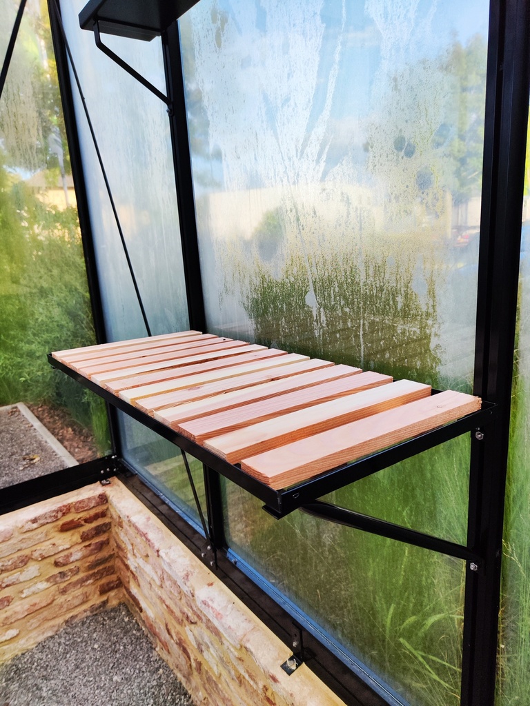 Regal in Fensterbreite 71,5 cm x 32 cm mit Holzeinlage - RAL