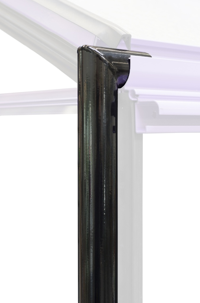 Set mit 2 Fallrohren aus Aluminium black