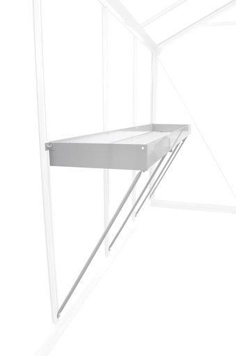 Aussaat- Tisch mit Einlage 217 cm x 42 cm - Alu Version