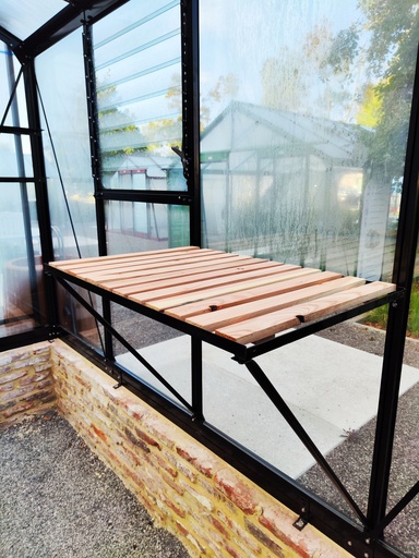 Arbeitstisch in Fensterbreite 71,5 cm x 52 cm mit Holzeinlage - RAL