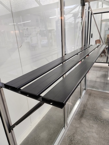 Aluminiumregal 147,6 cm x 32,5 cm - schwarz RAL9005