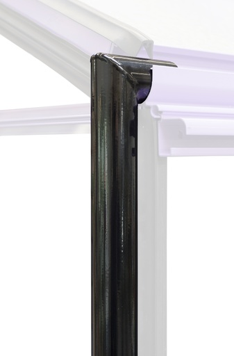 Set mit 2 Fallrohren aus Aluminium black